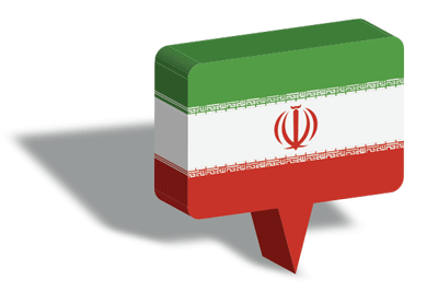 イラン・イスラム共和国の国旗-マップピン