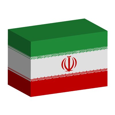 イラン・イスラム共和国の国旗-積み木