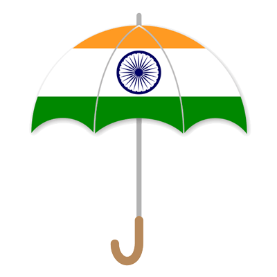 インドの国旗-傘