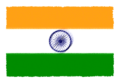 インドの国旗-パステル
