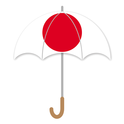 日本の国旗-傘