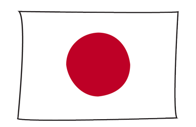 日本の国旗-グラフィティ