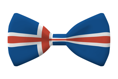 アイスランド共和国の国旗-蝶タイ