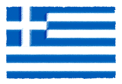 ギリシャ共和国の国旗-パステル