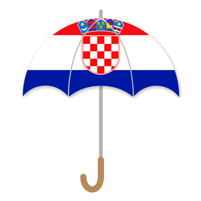 クロアチア共和国の国旗-傘