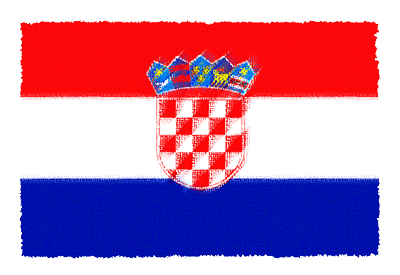 クロアチア共和国の国旗-パステル