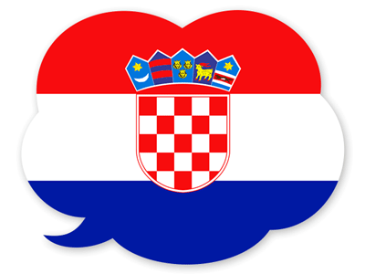 クロアチア共和国の国旗-吹き出し