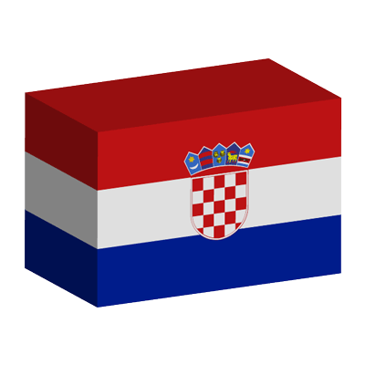 クロアチア共和国の国旗-積み木