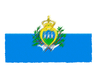 サンマリノ共和国の国旗-パステル