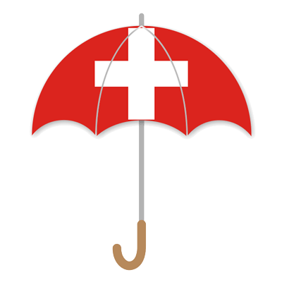 スイス連邦の国旗-傘