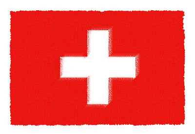 スイス連邦の国旗-パステル