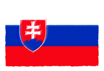 スロバキア共和国の国旗-パステル