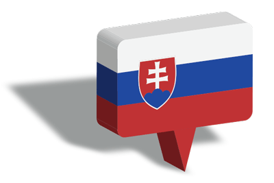 スロバキア共和国の国旗-マップピン