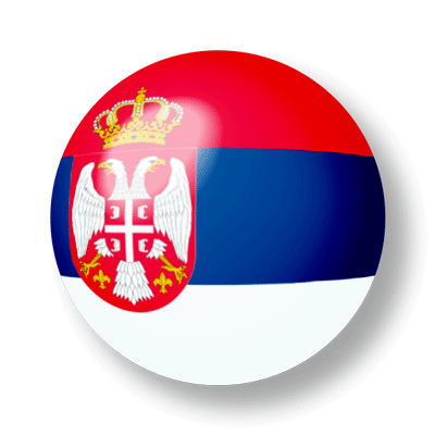 セルビア共和国の国旗-ビー玉