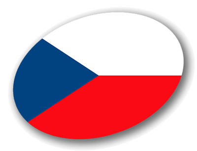 チェコ共和国の国旗-楕円