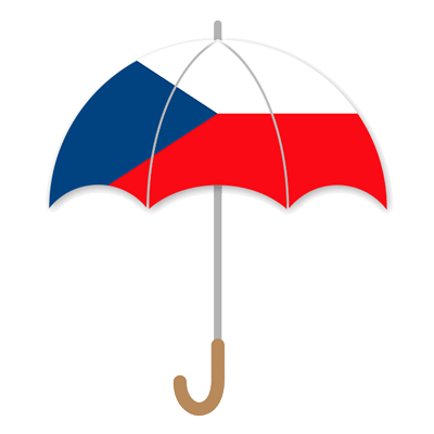 チェコ共和国の国旗-傘