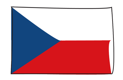 チェコ共和国の国旗-グラフィティ