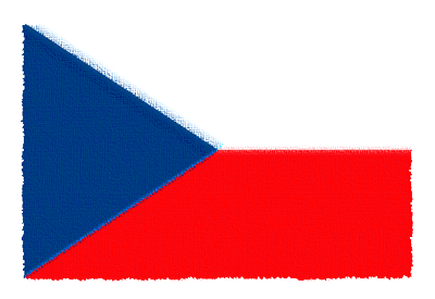 チェコ共和国の国旗-パステル