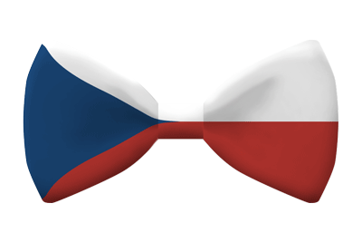チェコ共和国の国旗-蝶タイ