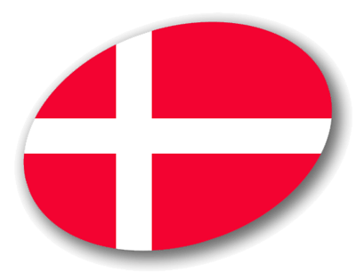 デンマーク王国の国旗-楕円