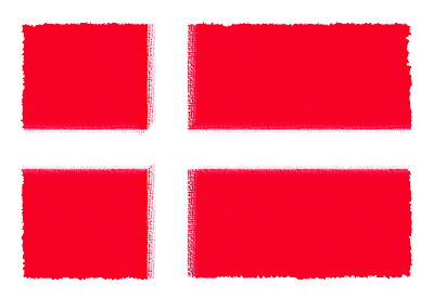 デンマーク王国の国旗-パステル
