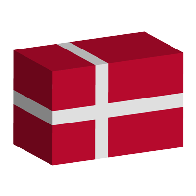 デンマーク王国の国旗-積み木