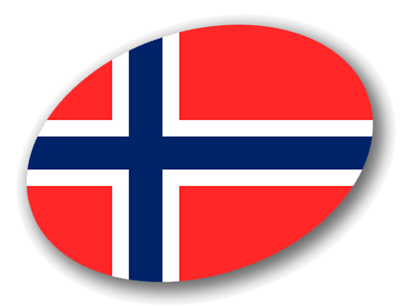 ノルウェー王国の国旗-楕円