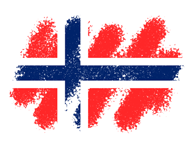 ノルウェー王国の国旗-クレヨン1