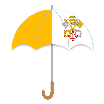 バチカン市国の国旗-傘