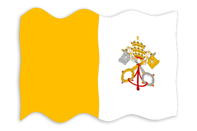 バチカン市国の国旗-波