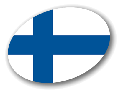フィンランド共和国の国旗-楕円
