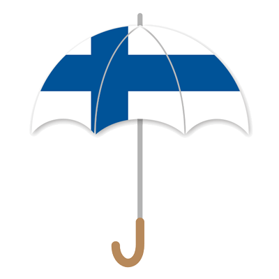 フィンランド共和国の国旗-傘