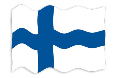 フィンランド共和国の国旗-波