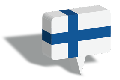 フィンランド共和国の国旗-マップピン