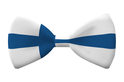 フィンランド共和国の国旗-蝶タイ