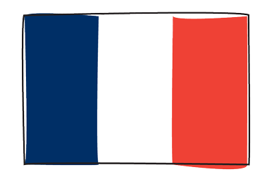 フランス共和国の国旗-グラフィティ