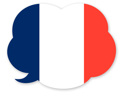フランス共和国の国旗-吹き出し