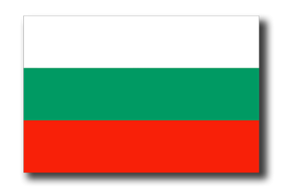 ブルガリア共和国の国旗-ドロップシャドウ