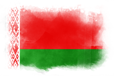 ベラルーシ共和国の国旗-水彩風