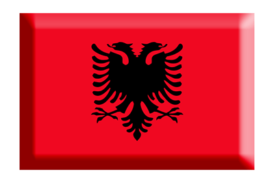 アルバニア共和国の国旗-板チョコ