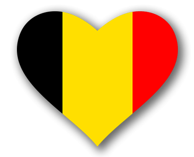 ベルギー王国の国旗-ハート