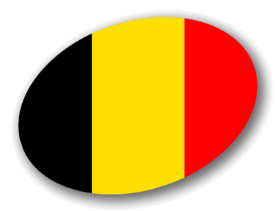 ベルギー王国の国旗-楕円
