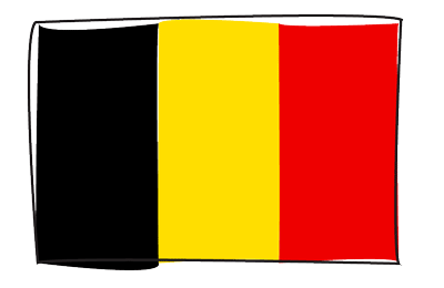 ベルギー王国の国旗-グラフィティ