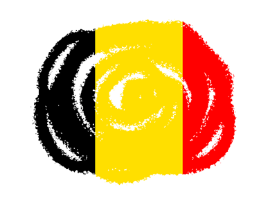 ベルギー王国の国旗-クラヨン2