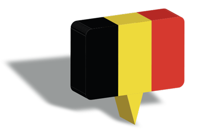 ベルギー王国の国旗-マップピン
