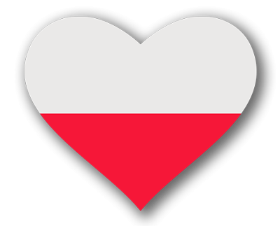 ポーランド共和国の国旗-ハート