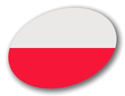 ポーランド共和国の国旗-楕円