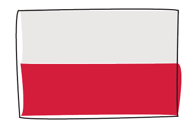 ポーランド共和国の国旗-グラフィティ