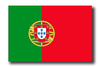 ポルトガル共和国の国旗-ドロップシャドウ