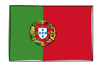 ポルトガル共和国の国旗-グラフィティ